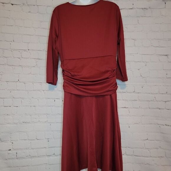 Women's Cross Front Long Sleeves Dress XL - Picture 4 of 4